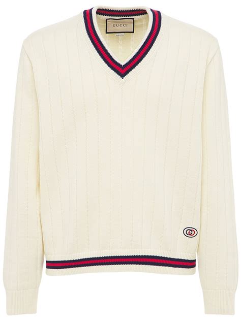 v neck gucci sweater|Gucci Knitwear for Men .